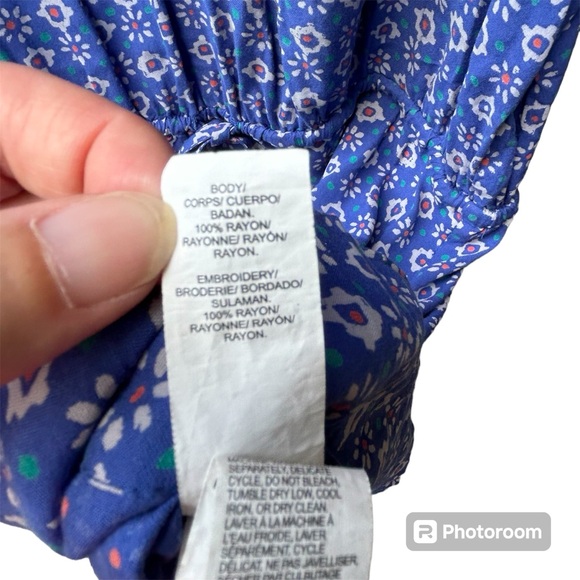 Lucky Brand Irving and Fine Blue Embroidered Sleeveless Dress Size M - Picture 8 of 10